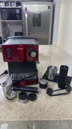 Cafeteira Expresso Philco 20 Bar + moedor timemore + compactador de café