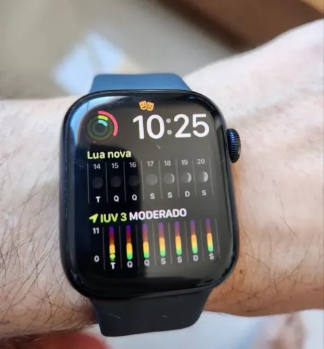 Relógio Apple Watch séries 7 midnight com todos acessórios e cases