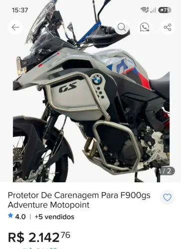 Protetor de carenagem F900 GS adventure motopoint.