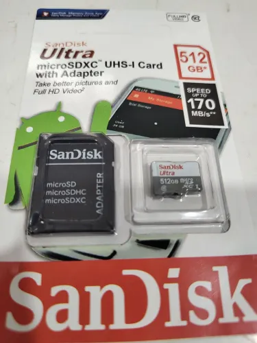 Cartão de memória 512 GB mais micro sd
