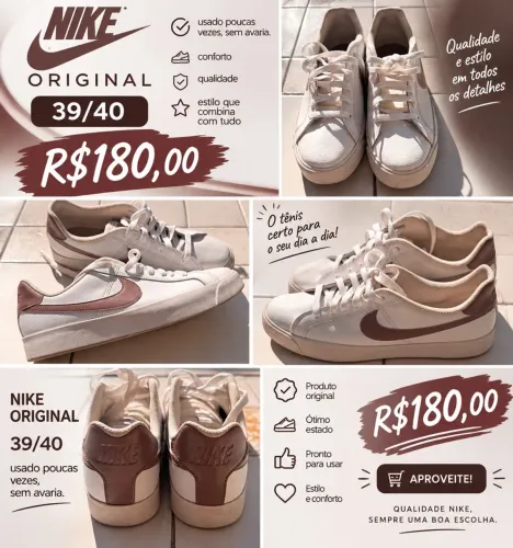 Nike ORIGINAL 39/40 - SEM CAIXA