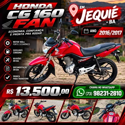 ? HONDA CG 160 FAN 2016/2017 À VENDA EM JEQUIÉ! ?