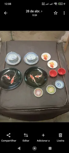 Peças de porcelana