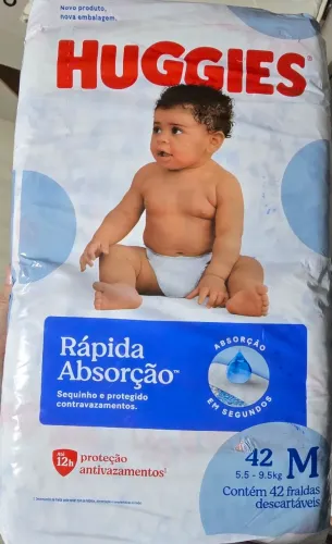 Fraldas Huggies M - Rápida absorção