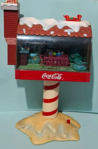 A Caixa de Correio dos Desejos Coca-Cola Promocional Natal Vintage(Leia a descrição)