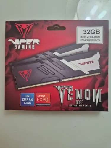 Memória DDR5 Patriot Viper Venom 32GB (2×16GB) 6000 MHz CL30 - NOVO