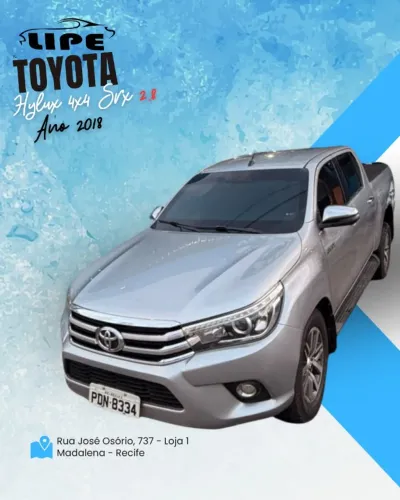 Toyota Hilux CD SRX 4X4 2.8 TDI 16V Diesel Aut. 2018