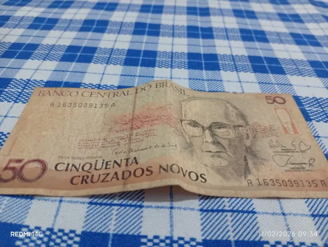 Nota de. 50 cruzados novos