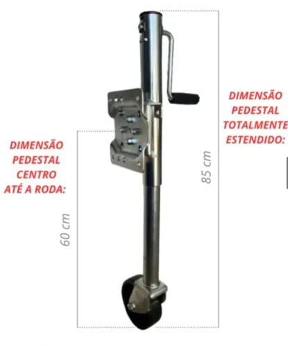 Rodizio pedestal Para Carretinha Reboque Barco Lancha Jet Trailer