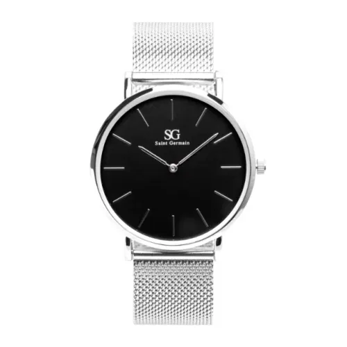 Relógio Minimalista Harlem Black Silver 40mm