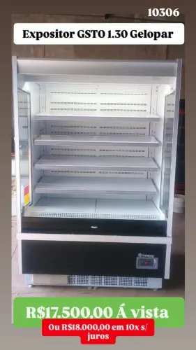 EXPOSITOR REFRIGERADO ABERTO GSTO 1.30M MARCA GELOPAR