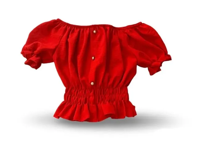 Cropped vermelho paixão