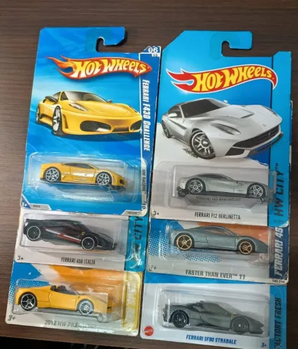Lote 6 unidades de Hotwheels FERRARIS ANTIGAS 