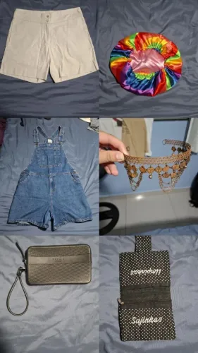 Lote de roupas, acessórios e brinquedos, ideal para venda em bazar. Aceito oferta!        