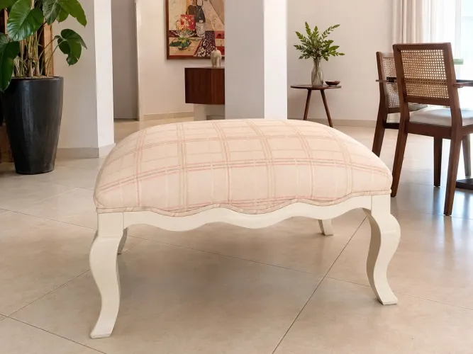 BANQUETA VINTAGE ESTILO LUÍS XV - DÉCADA DE 1960