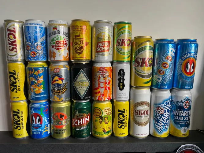 Lote 24 Latas Skol, Schin & Antártica 