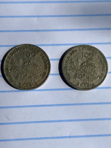 Moedas 100 réis MCMI (1901)