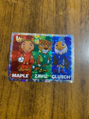 Figurinha avulsa rara mascotes Oficial álbum copa 2026