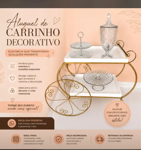 Aluguel de carrinho decorativo