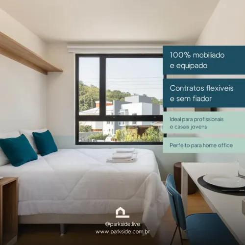 Apartamento tipo studio na Cachoeira do Bom Jesus - Alugue Trimestral