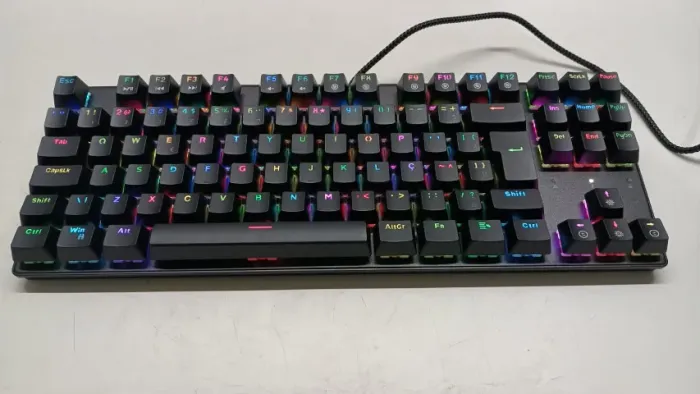 Teclado Mecânico Gamer Husky Sled / TKL / Preto / ABNT2 / RGB / Switch Gateron G Pro Red