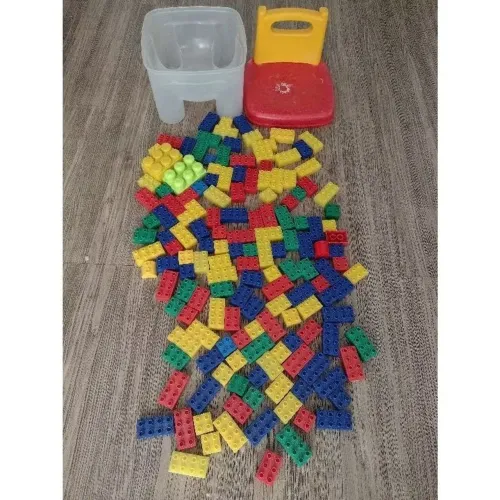154 blocos de montar de tijolos, brinquedo de peças de plásticos