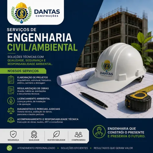 Engenheiro para licenciamentos Ambientais (L.P L.I E L.O), obra, reforma e Empresas