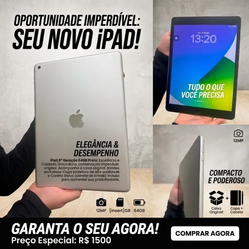iPad 9ª Geração (Cor Prata)