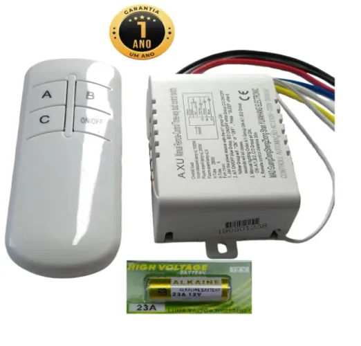 Interrptor Controle Remoto Bivolt Automação Lâmpadas Ventiladores 50 mas alcance