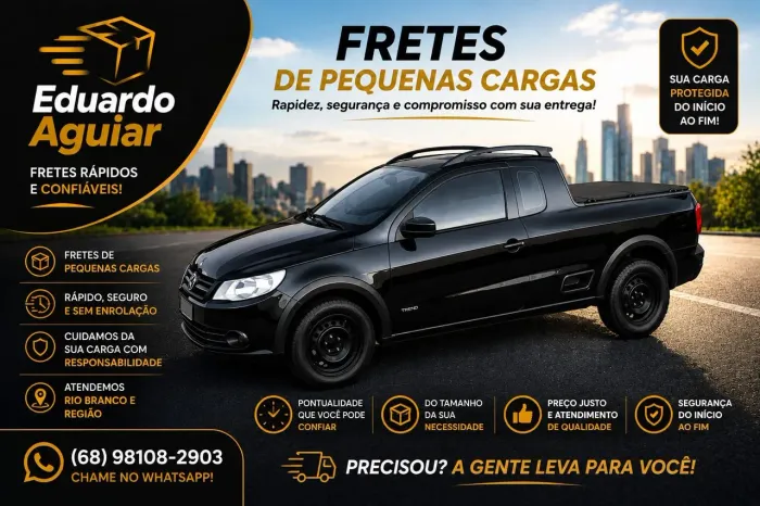 Fretes de pequenas cargas.