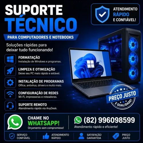 ? Suporte Técnico para PC e Notebook | Formatação, Limpeza e Instalação