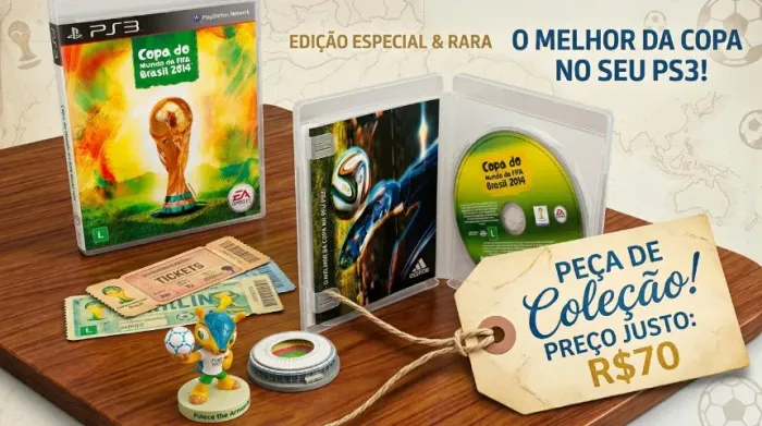 Jogo PS3 Copa do Mundo da FIFA Brasil 2014 - Original Mídia Física + Encarte