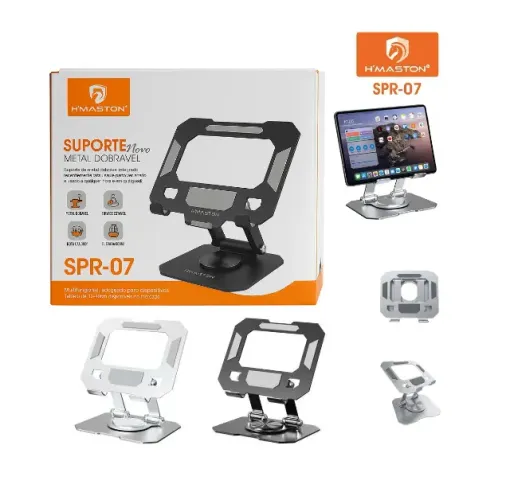 Suporte Tablet Dobravel De Mesa Metal Hmaston