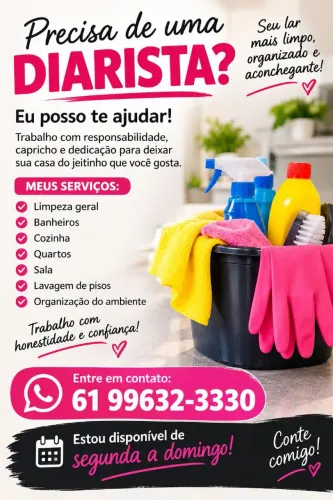 Diarista/ faxineira
