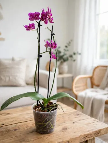 Vaso planta mini orquídea 