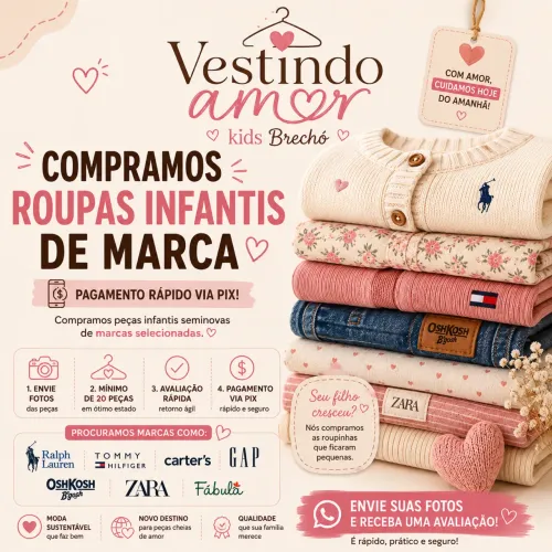 Compramos lotinhos de roupa de marca 