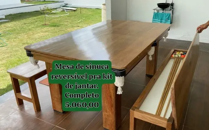 Mesa de Sinuca/Jantar, moderna.