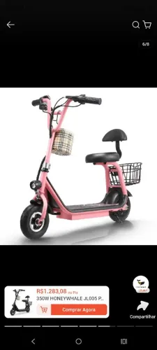 Moto elétrica 350w Bluetooth aceito cartão até 12x