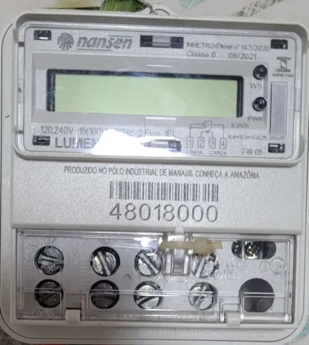 Relógio medidor luz consumo monofàsico Nansen