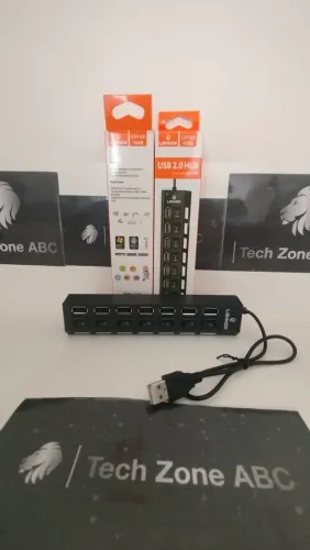 Hub USB 7portas com botão liga/desliga