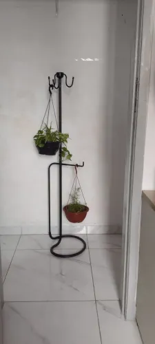 Suporte para plantas de metal antigo vintage