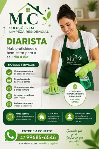Diarista residencial e comercial
