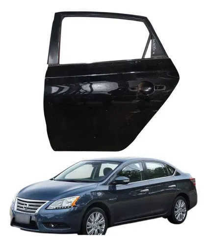 Porta Traseira Esquerda Nissan Sentra 2015 2016 2017 Traseira Esquerda Preto