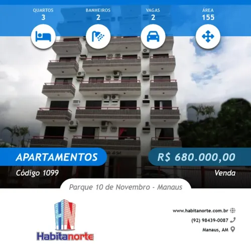 Imóvel para venda possui 155 metros quadrados com 3 quartos em Parque 10 de Novembro - Man