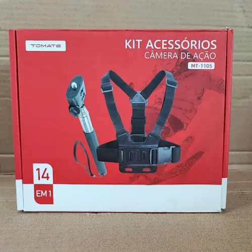Kit para câmera de ação com 14 itens