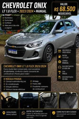 Chevrolet Onix Hatch LT 1.0 12V Flex Mec. 4P 2024