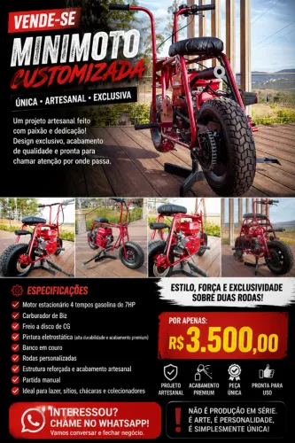 Mini moto única no OLX