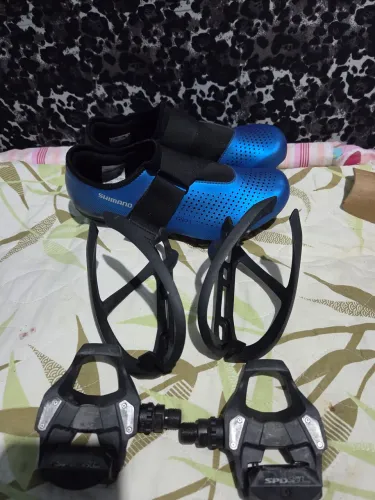KIT PARA SPEED (sapatilha, pedal, suporte de caramanhola)