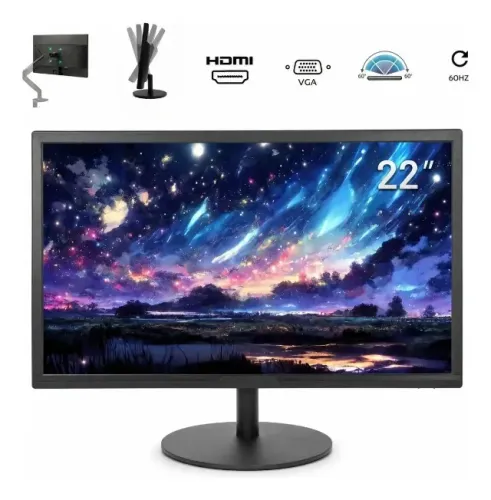 Monitor 22 FullHd 1920×1080 75hz 16:9 Hdmi Vga 5ms Novo