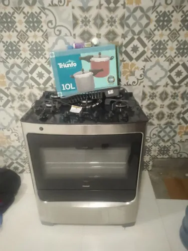 Fogão novo nunca usado com panela de pressão de 10 litros 